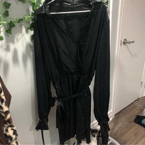 Satin black dress